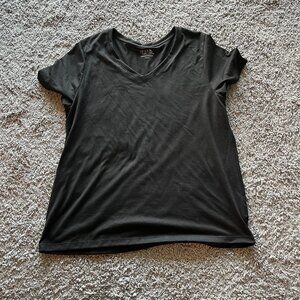 Black Time and Tru V-Neck T-Shirt